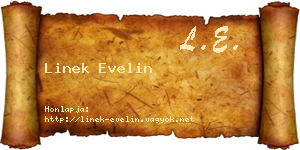 Linek Evelin névjegykártya